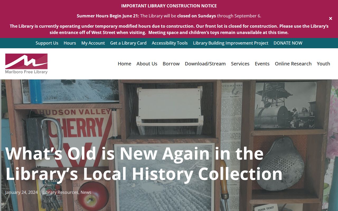 Marlboro city directory research at the Marlboro Library local-history collection